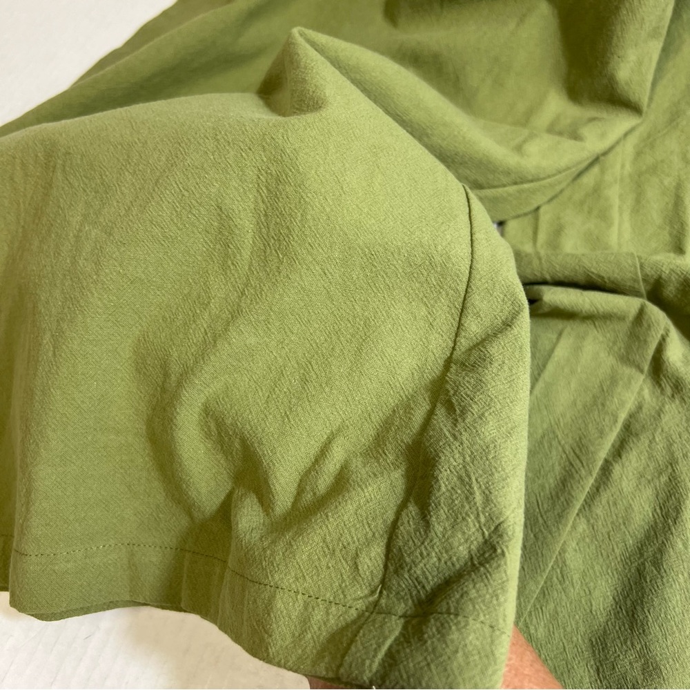 Aedvoouer Sage Green Wide Leg Linen Blend Jumpsuit Romper Overalls SZ XL / XXL - Picture 8 of 14
